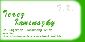 terez kaminszky business card